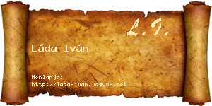 Láda Iván névjegykártya